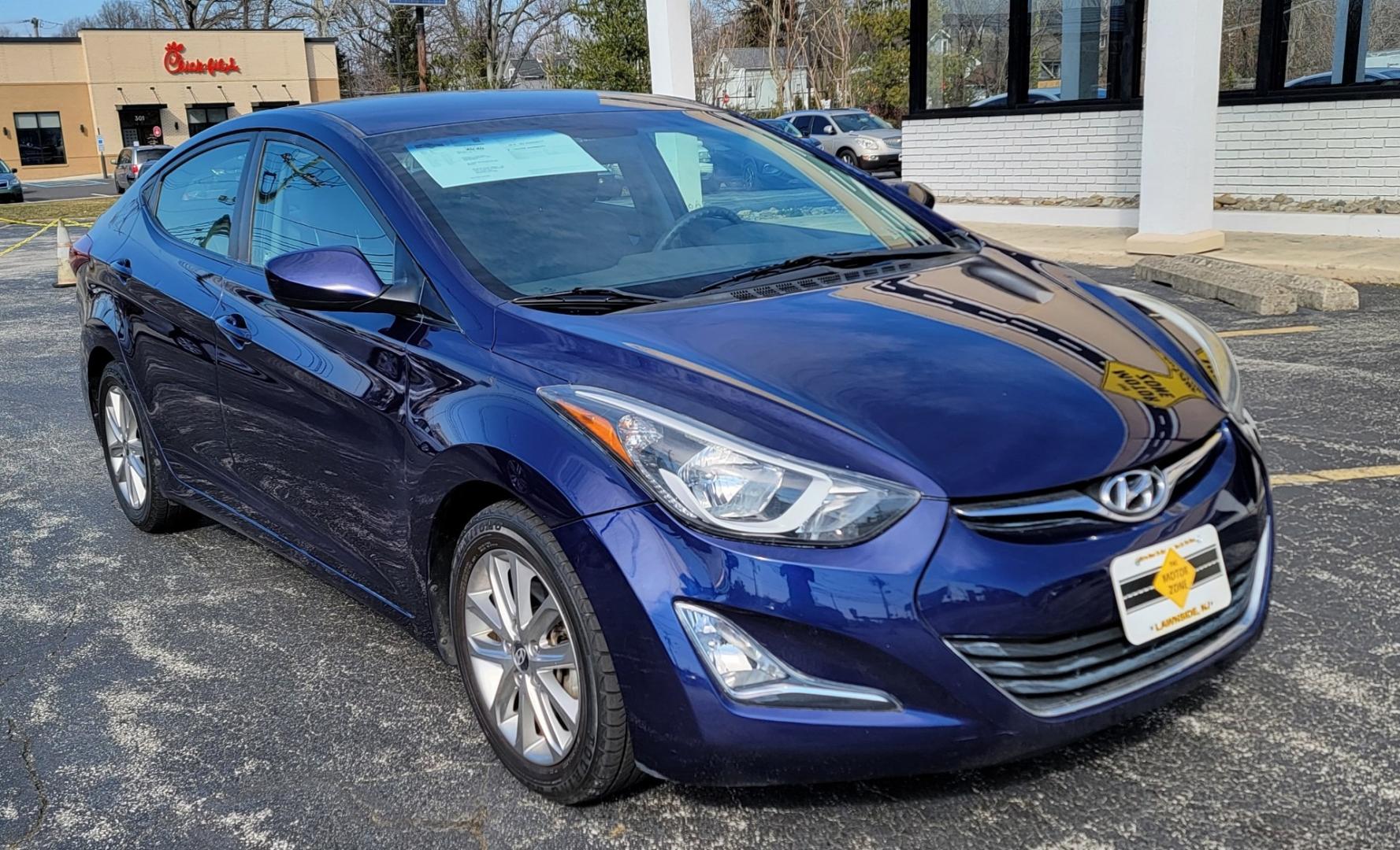 2014 Blue /Gray Hyundai Elantra Limited (5NPDH4AE2EH) with an 1.8L L4 DOHC 16V engine, 6-Speed Automatic transmission, located at 341 N White Horse Pike, Lawnside, NJ, 08045, (856) 262-9500, 39.855621, -75.027451 - Photo#0